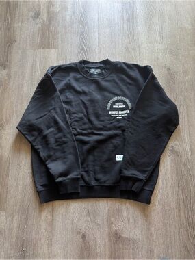 Darc Sport Black Crewneck Sweatshirt with White Chest Logo
